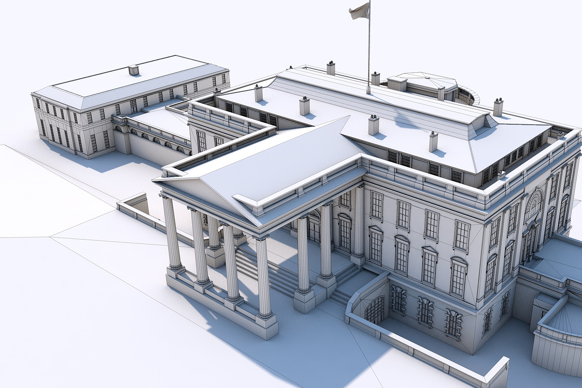 The White House Complex Washington L, an Architecture 3D Model by multimedia4ds (Photo 13 of 16)