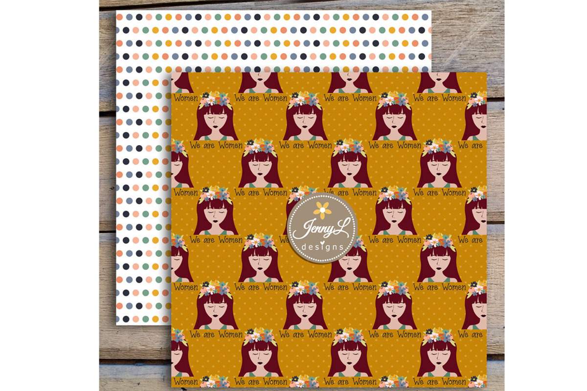 Women's Day Digital Papers & Clipart, a Pattern Graphic by JennyL Designs (Photo 6 of 9)