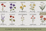 Flower Birth Month with Text Meaning, a Decorative Illustration by creationsbyapuruh (Thumbnail 1 of 10)