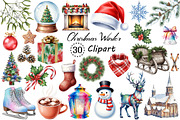 Christmas Timeless Winter Clipart, an Illustration by Creative Art (Thumbnail 1 of 9)