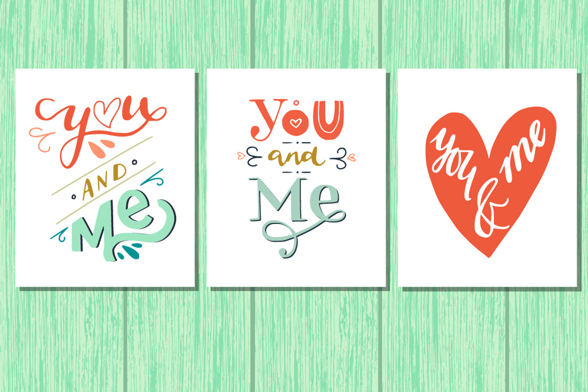 You And Me Lettering, a Decorative Illustration by Sketchetarian (Photo 2 of 3)