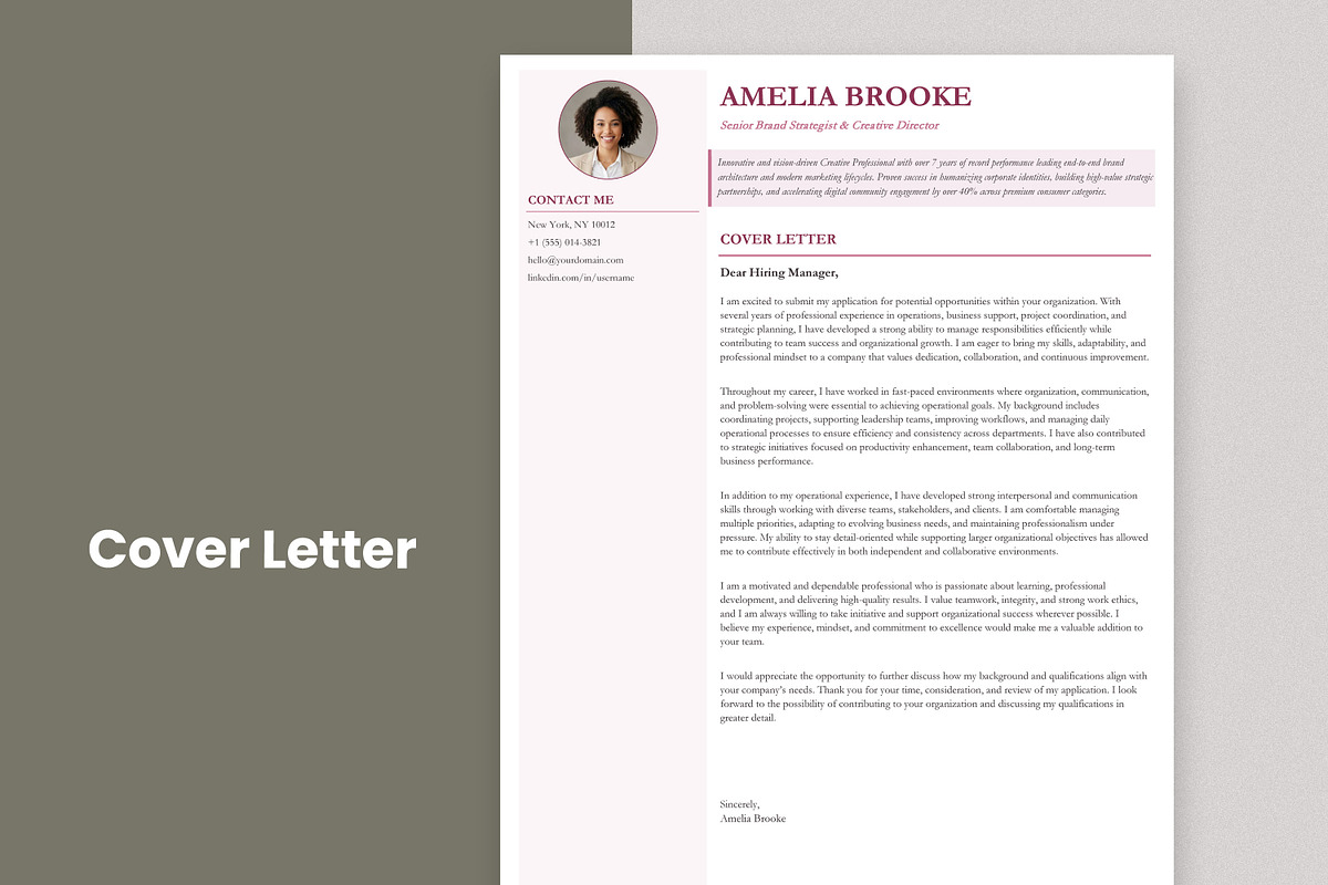Professional Resume Template, a Resume Template by Anjum Ilyas (Photo 5 of 7)