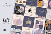 90+ Life Coach Social Media Template, a Social Media Template by Glow Muse Studio (Thumbnail 1 of 10)