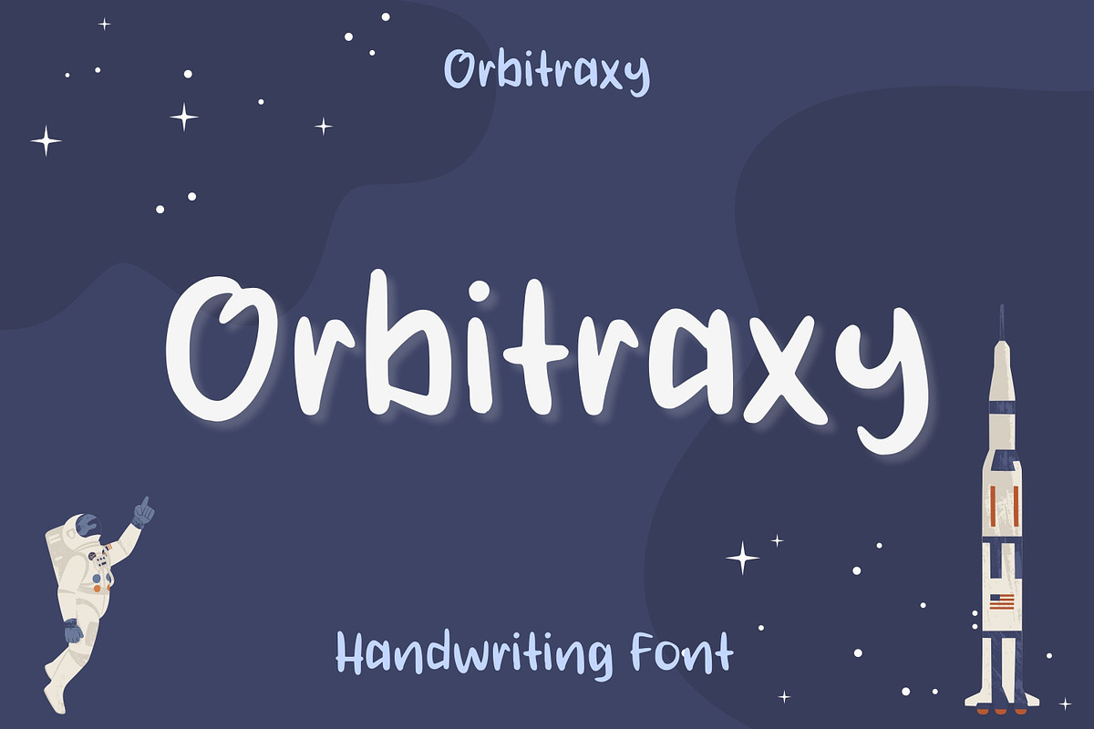 Orbitraxy, a Handwritten Font by Aisyah (Photo 1 of 5)