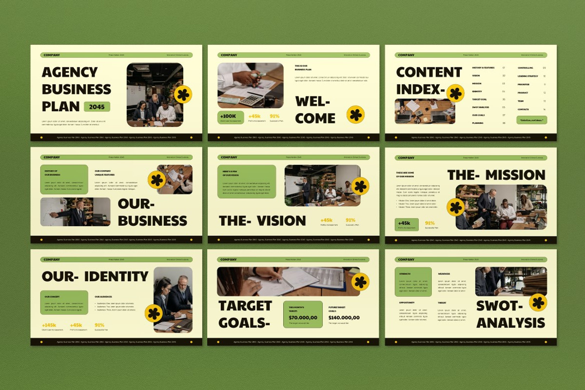 Agency Business Plan Google Slide, a Presentation Template by graphicook (Photo 4 of 8)