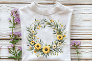 Watercolor Yellow Flower Clipart, an Illustration by CraftArtStudio (Thumbnail 3 of 6)