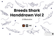 Breeds Shark Handdrawn Vol 2, an Animal Illustration by SLAB! Design (Thumbnail 1 of 3)