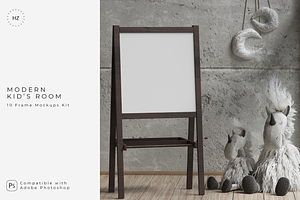 Modern Kid's Room | 10 Frame Mockups, a Print Template by Creative Studio HZ