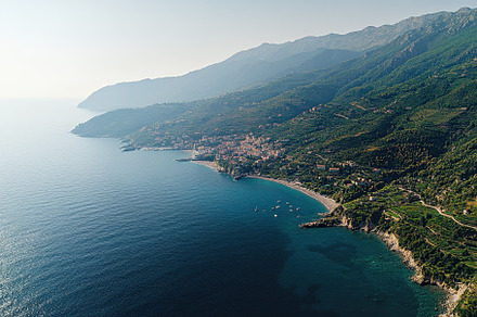 Stunning aerial view of Varigotti sh, a Photo by Iftikhar Alam