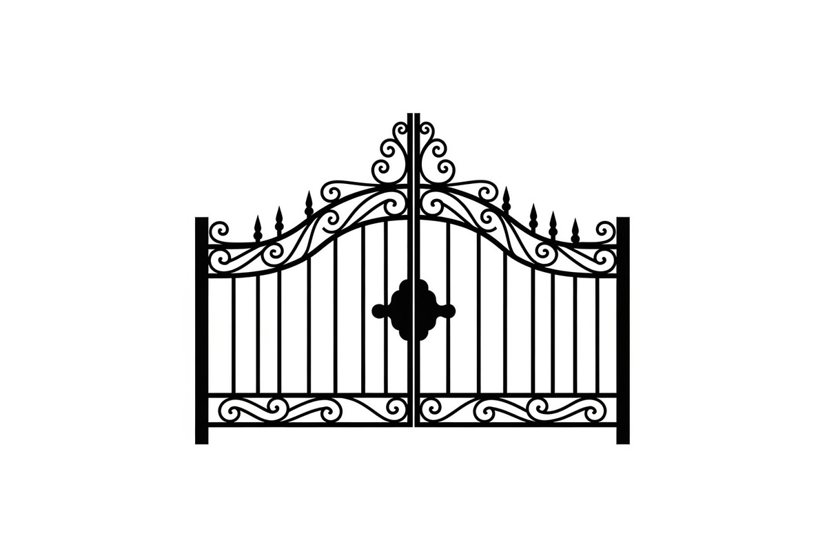 Ornate Wrought Iron Gate Vector Bund, an Illustration by Designs_River (Photo 5 of 47)