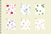 Watercolor flowers, a Pattern Graphic by NKTN (Thumbnail 5 of 15)