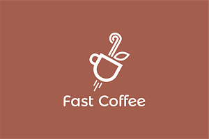 Fast Coffee Logo Template