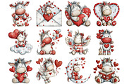 Whimsical Valentine Unicorn Clipart, a Graphic by CitraGraphics (Thumbnail 4 of 4)