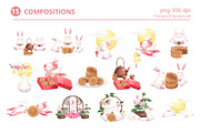 Mid-Autumn Festival & White Rabbit, an Animal Illustration by CreativeValuation (Thumbnail 3 of 17)