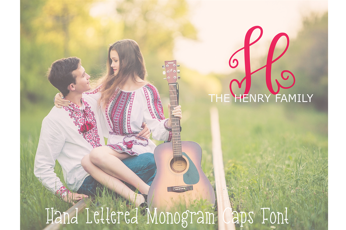 Monogram Font Hand Lettered preview 6