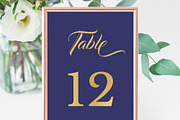 Modern gold blue calligraphy invites, an Invitation Template by Inkpower (Thumbnail 4 of 7)