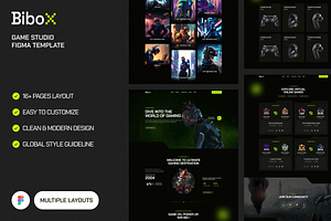 BiboX - Game Studio & Store Template, an UI Kit Template by YoArts