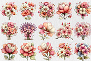 Mother's Day Flower Clipart, a Seasonal Illustration by Rose Art (Thumbnail 2 of 6)