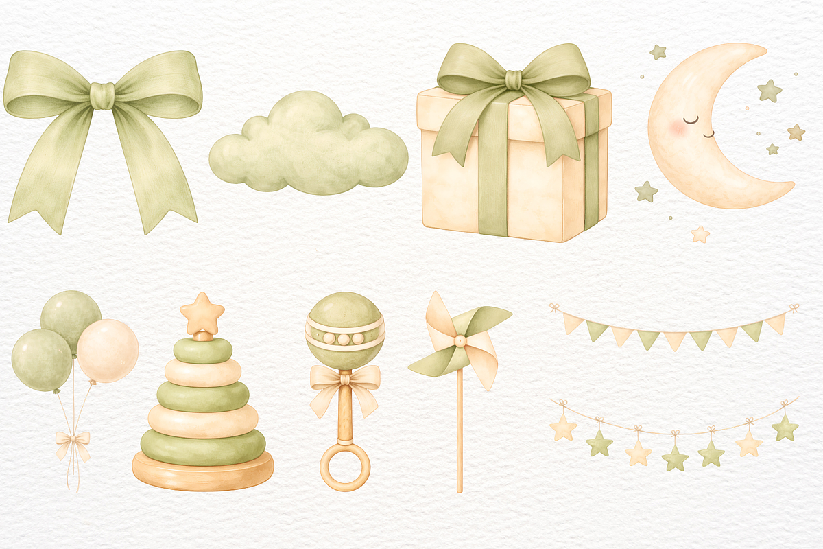 Teddy Bear Nursery Atelier Clipart, an Animal Illustration by SugarCloudStudioArt (Photo 5 of 6)