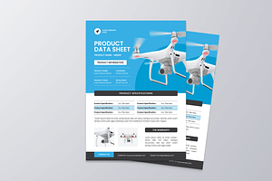 Product Data Sheet Drone Flyer, a Flyer Template by MMPixelCraft