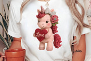 Crochet Faux Yarn Valentine Unicorn, an Illustration by DreamPrint404 (Thumbnail 7 of 8)