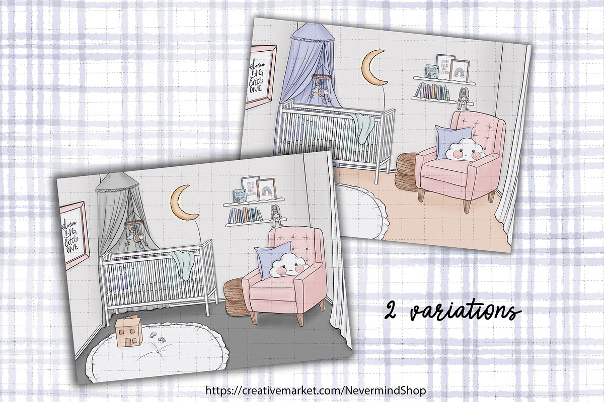 Baby nursery clipart collection, an Illustration by Nevermind (Photo 5 of 6)