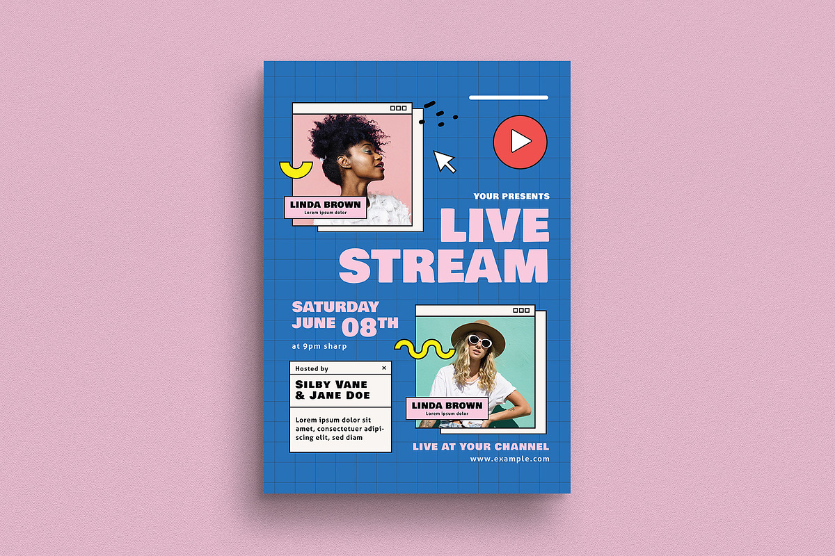 Live Stream Event Flyer Set, a Flyer Template by Guuver (Photo 2 of 4)