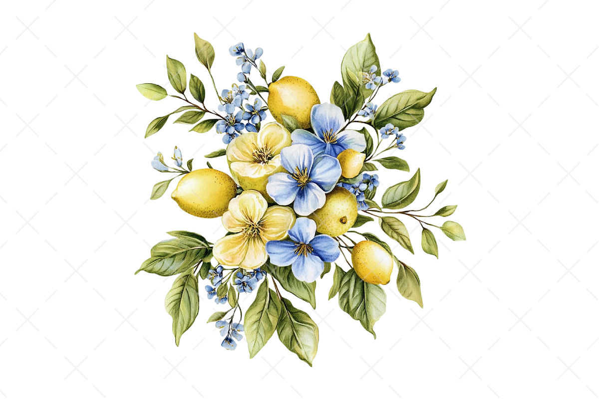 Watercolor Lemon Blossom Clipart, an Illustration by Craft Nest (Photo 11 of 12)