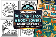 Bold and Easy A Book Lovers Coloring, an Education Illustration by Craftsbeefy (Thumbnail 1 of 4)