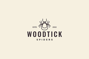 Insect Spider Wood Tick Hipster Logo