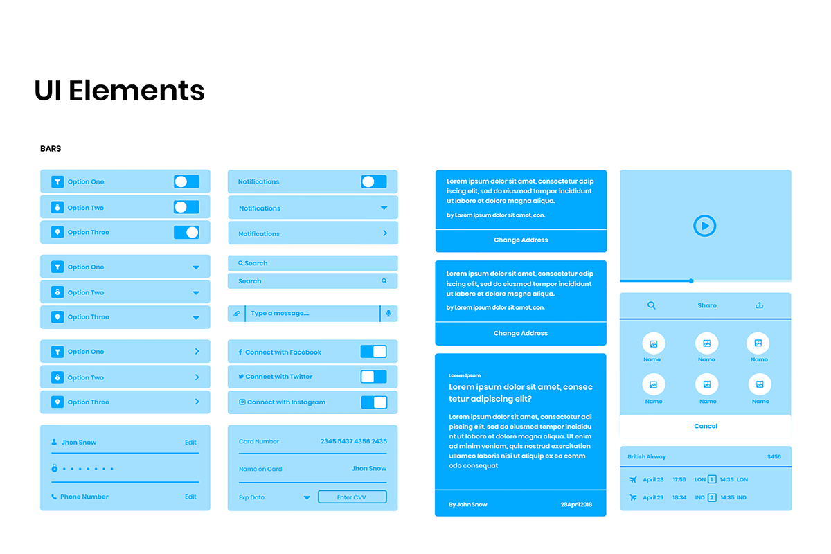 Mountain IOS UI Wireframe Kit, a Wireframe Template by Ice App Ui Kit (Photo 7 of 9)