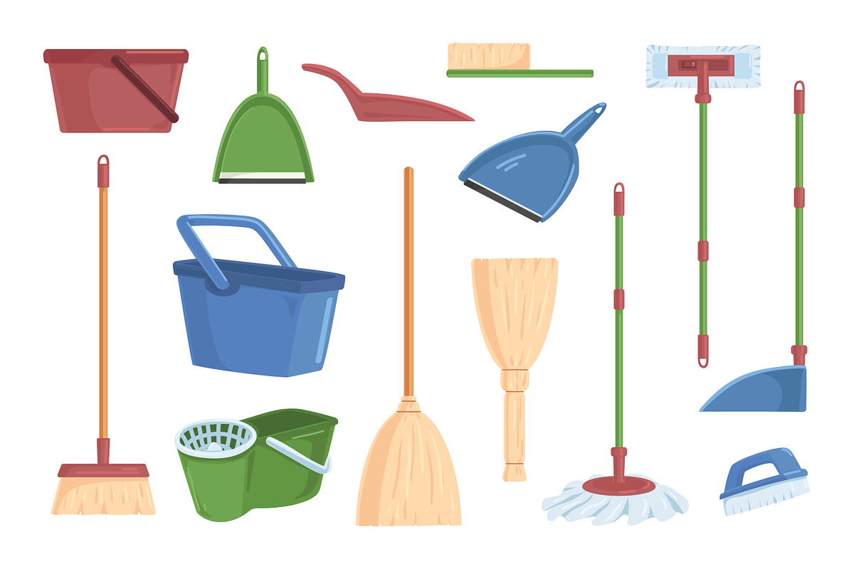 Cleaning equipment set, an Object Illustration by Good Studio (Photo 1 of 3)