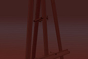 Artists Easel & Canvas, an Object 3D Model by kjpargeterimages (Thumbnail 5 of 6)
