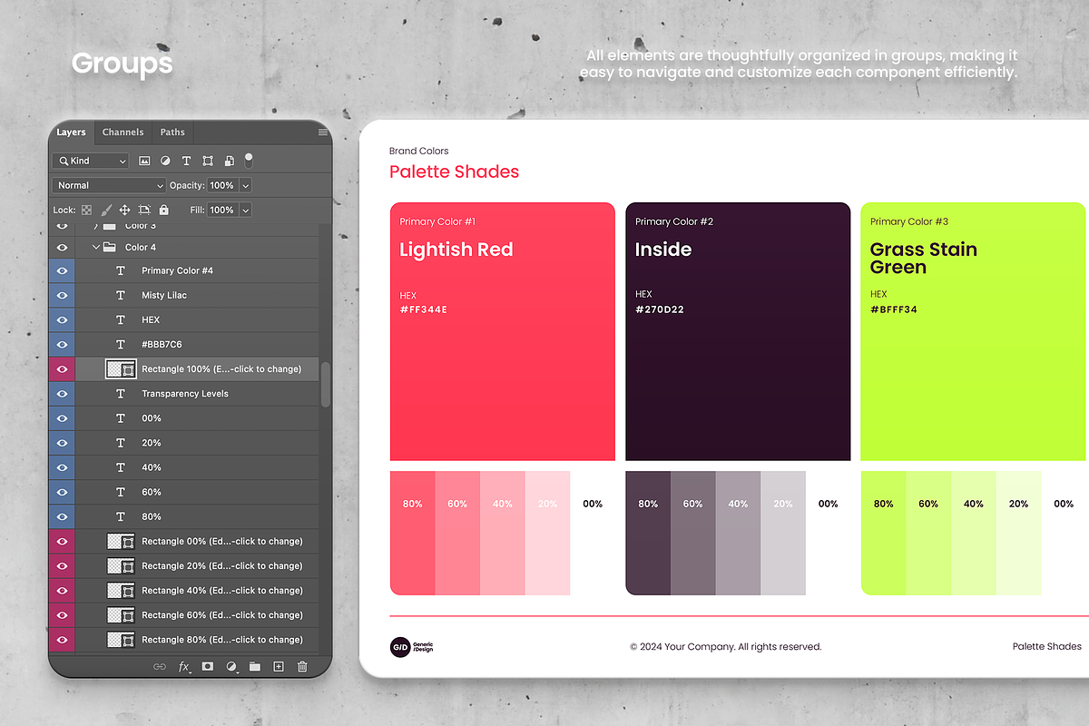 Brand Guidelines-Photoshop Template, a Templates & Theme by Unio Designs (Photo 8 of 9)