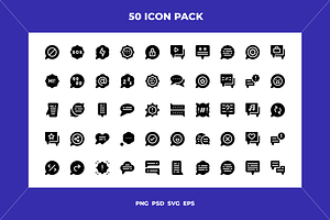 Speech bubbles icons, an Outline Icon by Wencory