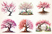 Japanese Cherry Blossom Tree, an Illustration by DreamCafeArt (Thumbnail 2 of 9)