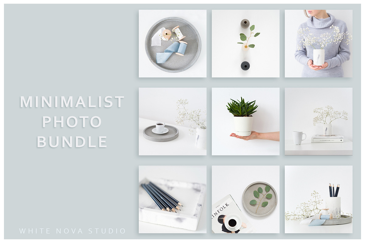 Minimalist Instagram Photo Bundle, a Social Media Template by Kate Roubin (Photo 1 of 5)