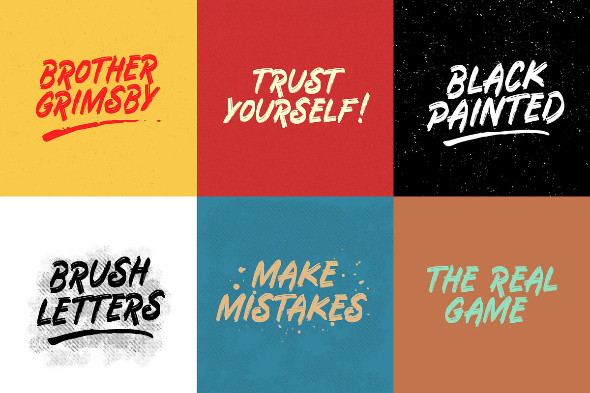 Tunnels Brush Font (Extras) preview 2