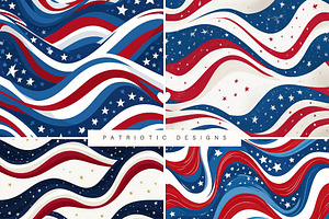 Patriotic advertising layouts