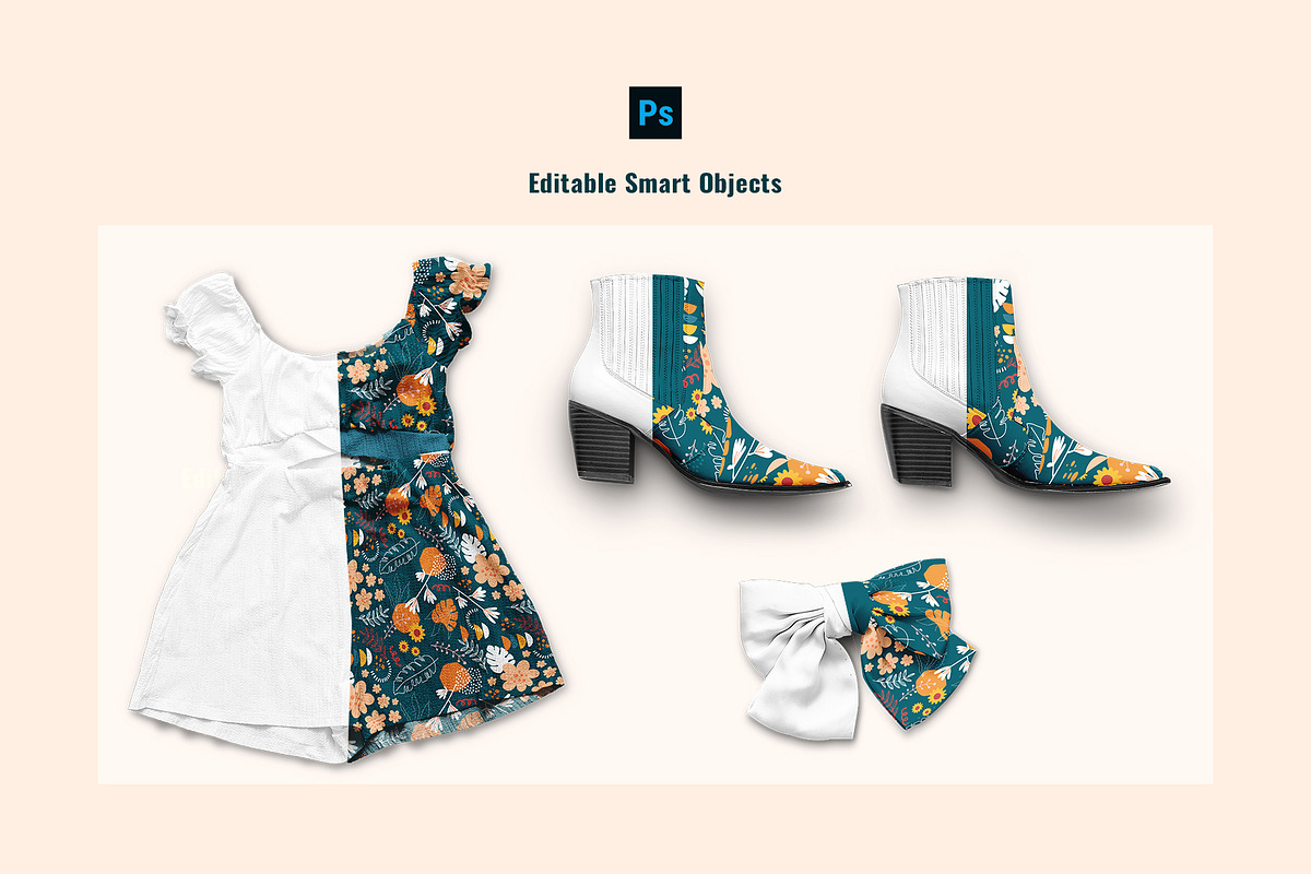 Female Jumpsuit Mini Scene Creator, an Apparel Mockup by Designertale (Photo 2 of 6)