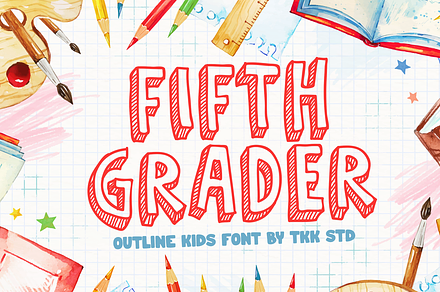 Fifth Grader – Doodle Font, a Sans Serif Font by tokokoo