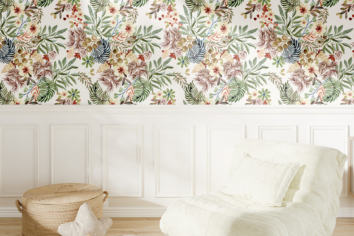 Baroque Shades Watercolor Wallpaper, a Wallpaper Graphic by Webvilla Studio (Photo 5 of 7)