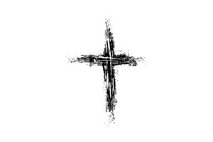 Hand drawn black grunge cross icon, an Illustration by Nenahliadava Design