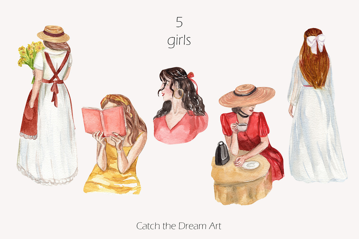 Amore Tomato Girl Summer Watercolor, a Food Illustration by Catch the Dream Art (Photo 6 of 13)