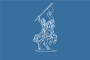 Vintage knight on horseback, a Branding & Logo Template by Vinsvectory (Thumbnail 2 of 3)