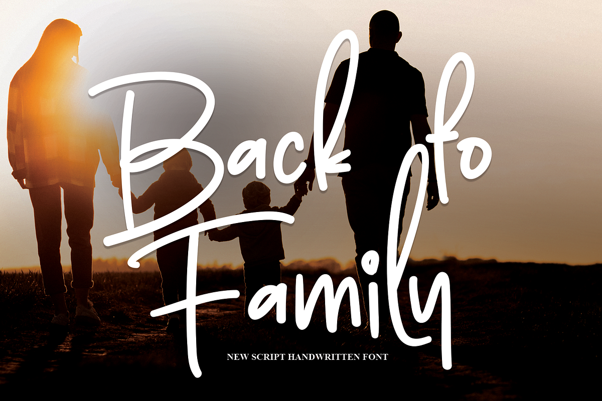 Back To Family | Script Font, a Script Font by Scratchones (Photo 1 of 8)