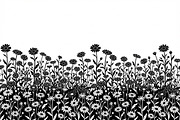 60 Daisy Flower Field Silhouette, a Seasonal Illustration by Amazin_art (Thumbnail 13 of 36)