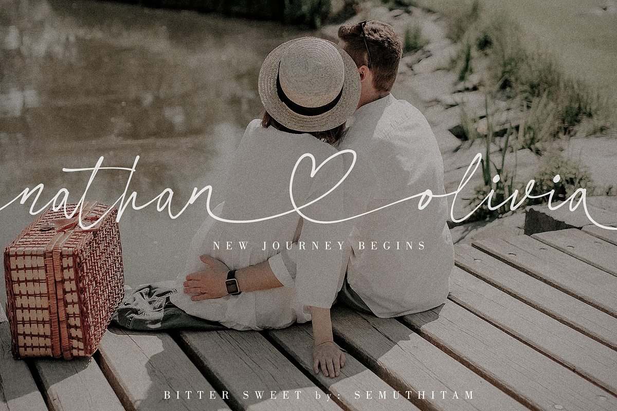 Bitter Sweet - Signature, a Handwritten Font by SemutHitam Creative (Photo 4 of 12)