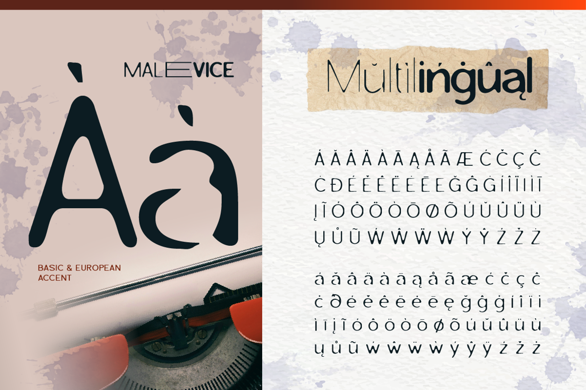 Malevice Inkbleed | 9 Weight, a Sans Serif Font by Burntilldead (Photo 11 of 13)
