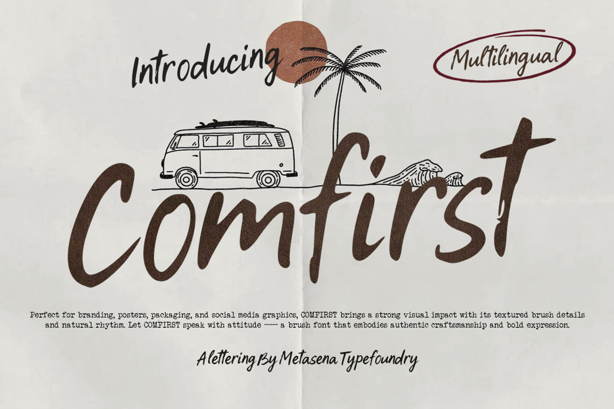 Comfirst | Modern Handmade, a Handwritten Font by Metasena Typefoundry (Photo 1 of 9)